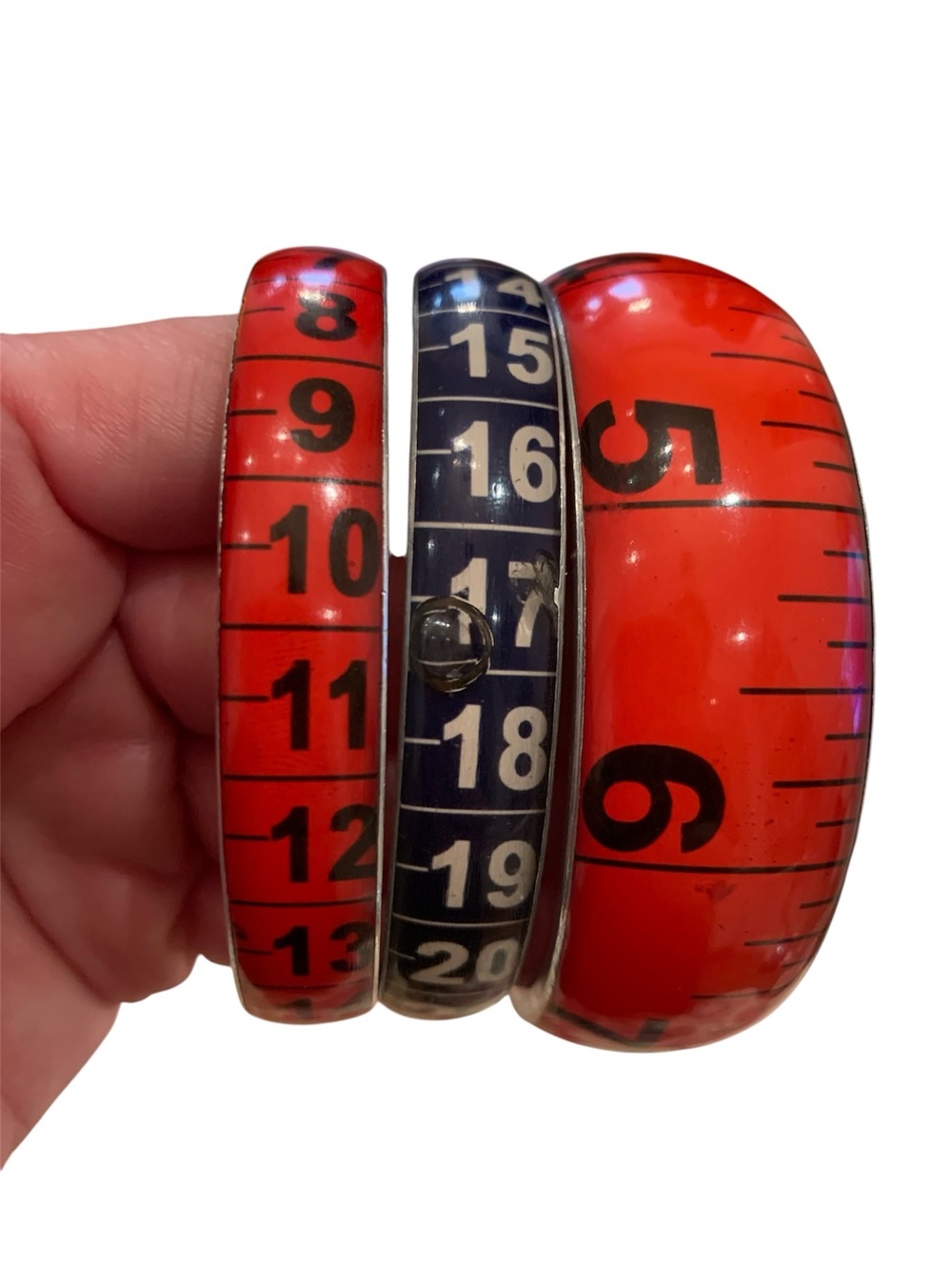 🌹RETRO TAPE MEASURE BANGLE BRACELETS❤️3 TOTAL! EXCELLENT CONDITION! - Picture 3 of 5